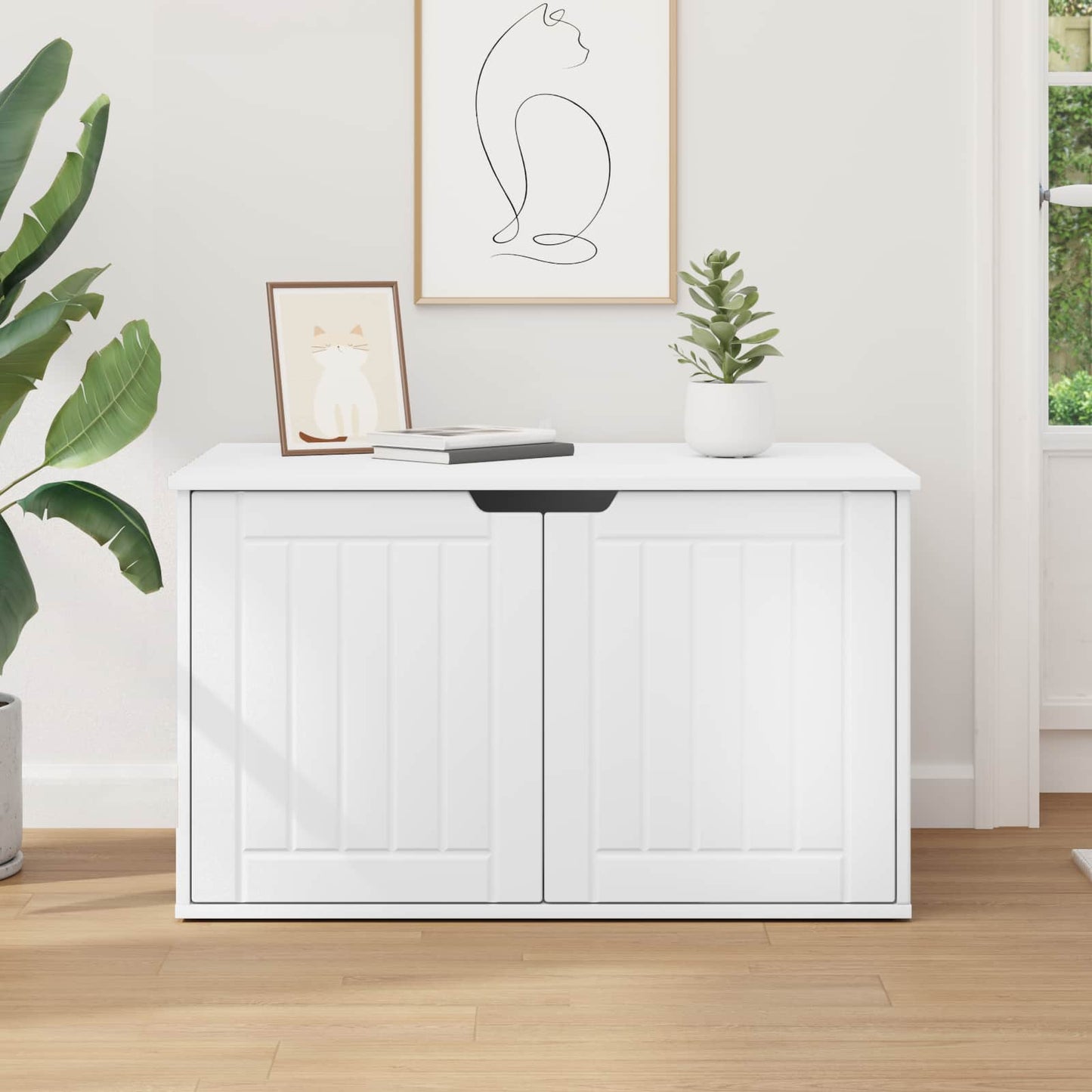 Casa per Gatti Bianco 85 x 55 x 50,5 cm Legno multistrato | homemem39