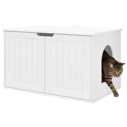 Casa per Gatti Bianco 85 x 55 x 50,5 cm Legno multistrato
