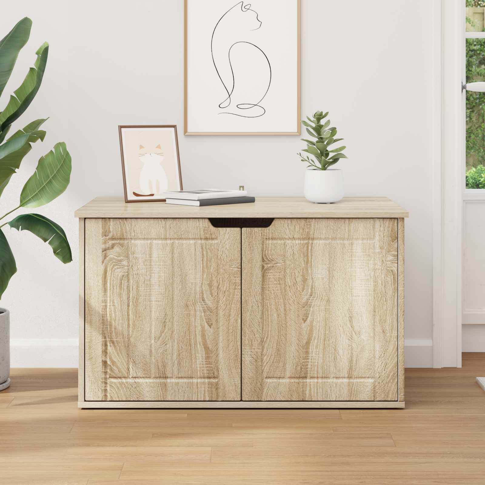 Casa per Gatti Sonoma 85 x 55 x 50,5 cm Legno multistrato | homemem39