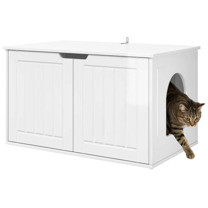 Casa per Gatti Bianco Lucido 85 x 55 x 50,5 cm | homemem39