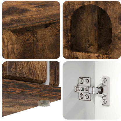 Casa per Gatti Rovere fumé 85 x 55 x 50,5 cm Legno multistrato | homemem39