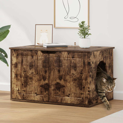 Casa per Gatti Rovere fumé 85 x 55 x 50,5 cm Legno multistrato