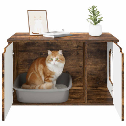 Casa per Gatti Rovere fumé 85 x 55 x 50,5 cm Legno multistrato