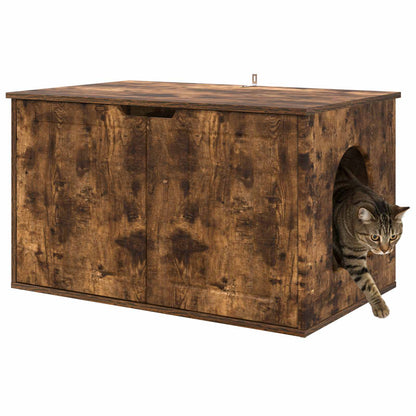 Casa per Gatti Rovere fumé 85 x 55 x 50,5 cm Legno multistrato