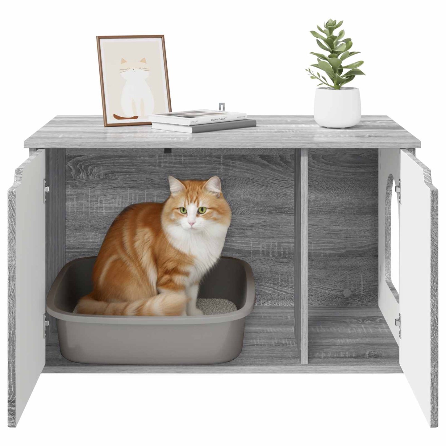 Casa per Gatti Grigio Sonoma 85 x 55 x 50,5 cm