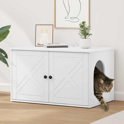 Casa per Gatti Bianco 85 x 55 x 50,5 cm Legno multistrato