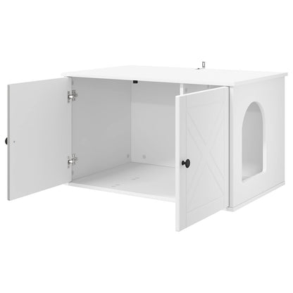 Casa per Gatti Bianco 85 x 55 x 50,5 cm Legno multistrato