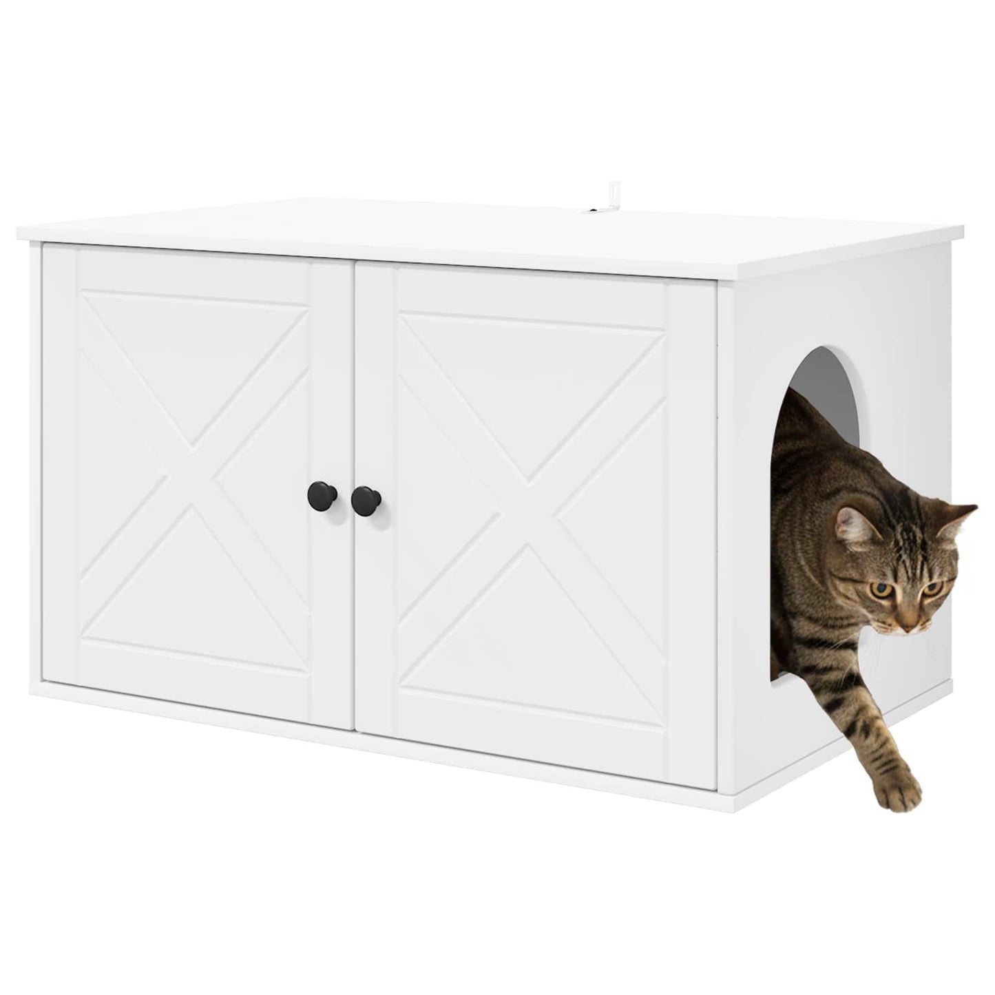 Casa per Gatti Bianco 85 x 55 x 50,5 cm Legno multistrato