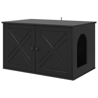 Casa per Gatti Nero 85 x 55 x 50,5 cm Legno multistrato | homemem39