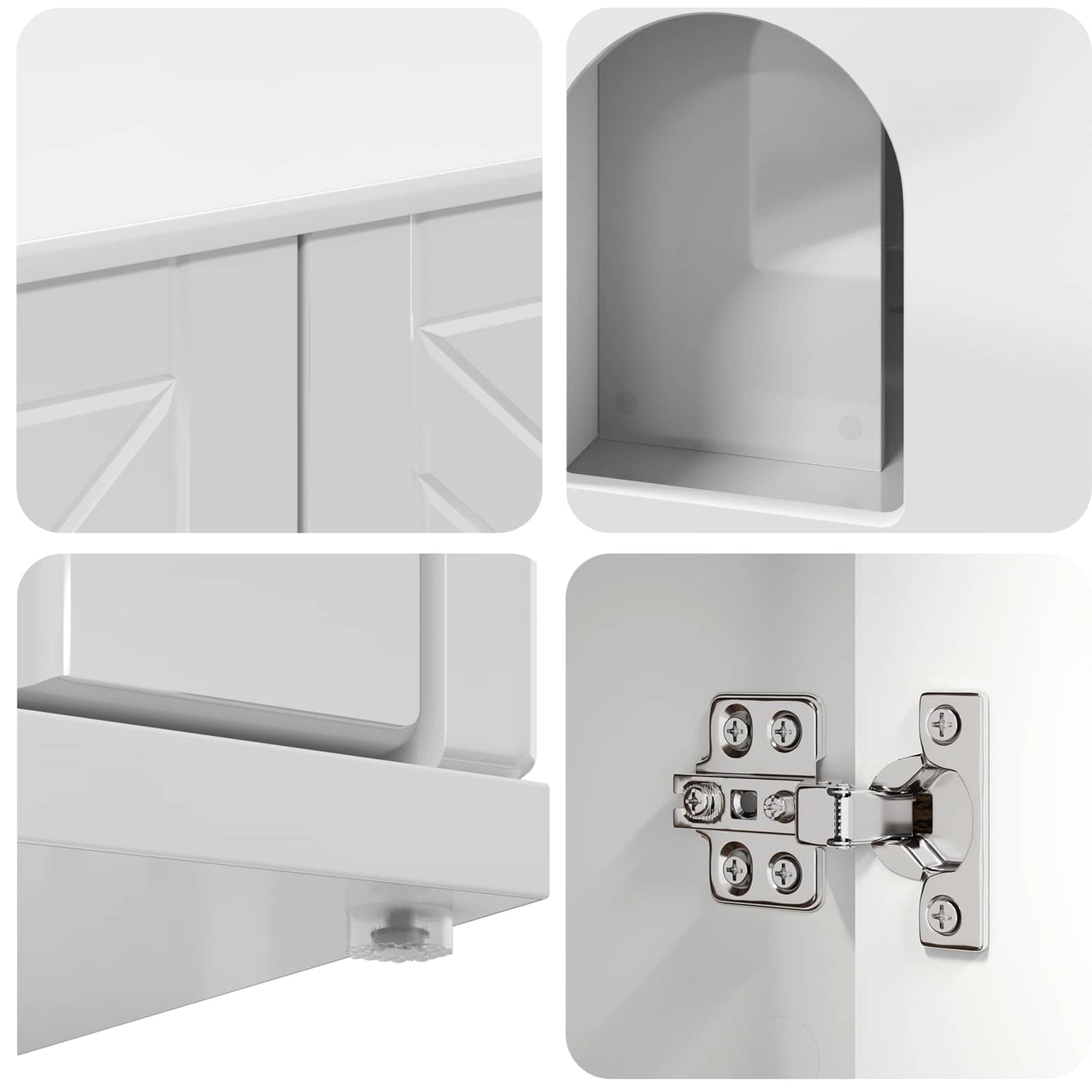 Casa per Gatti Bianco Lucido 85 x 55 x 50 cm Legno multistrato | homemem39