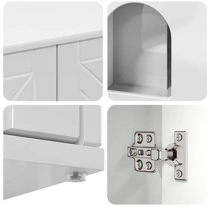 Casa per Gatti Bianco Lucido 85 x 55 x 50 cm Legno multistrato | homemem39