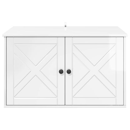 Casa per Gatti Bianco Lucido 85 x 55 x 50 cm Legno multistrato | homemem39
