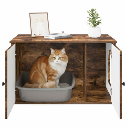 Casa per Gatti Rovere fumé 85 x 55 x 50 cm Legno multistrato