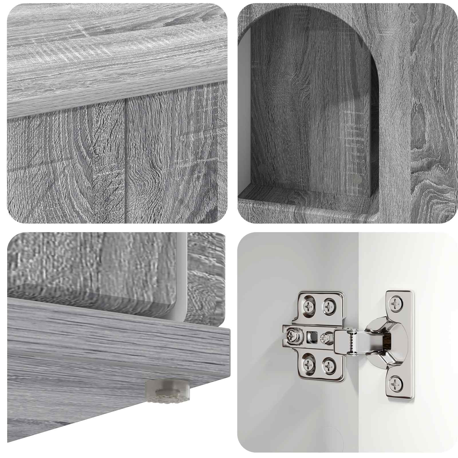 Casa per Gatti Grigio Sonoma 85 x 55 x 50 cm Legno multistrato | homemem39
