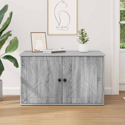 Casa per Gatti Grigio Sonoma 85 x 55 x 50 cm Legno multistrato