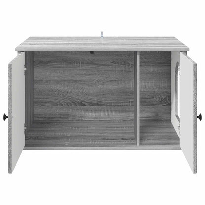 Casa per Gatti Grigio Sonoma 85 x 55 x 50 cm Legno multistrato