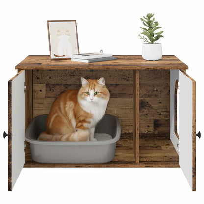 Casa per Gatti Legno vecchio 85 x 55 x 50 cm Legno multistrato