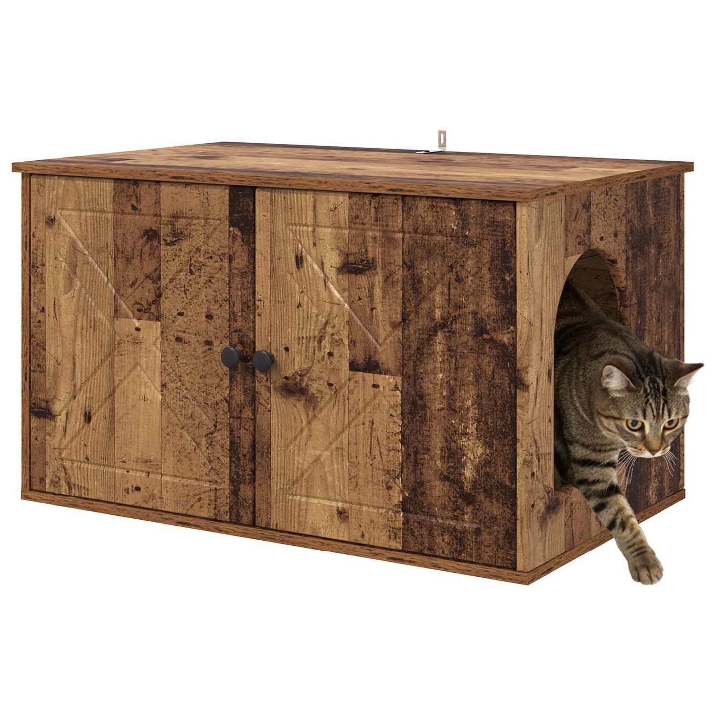 Casa per Gatti Legno vecchio 85 x 55 x 50 cm Legno multistrato