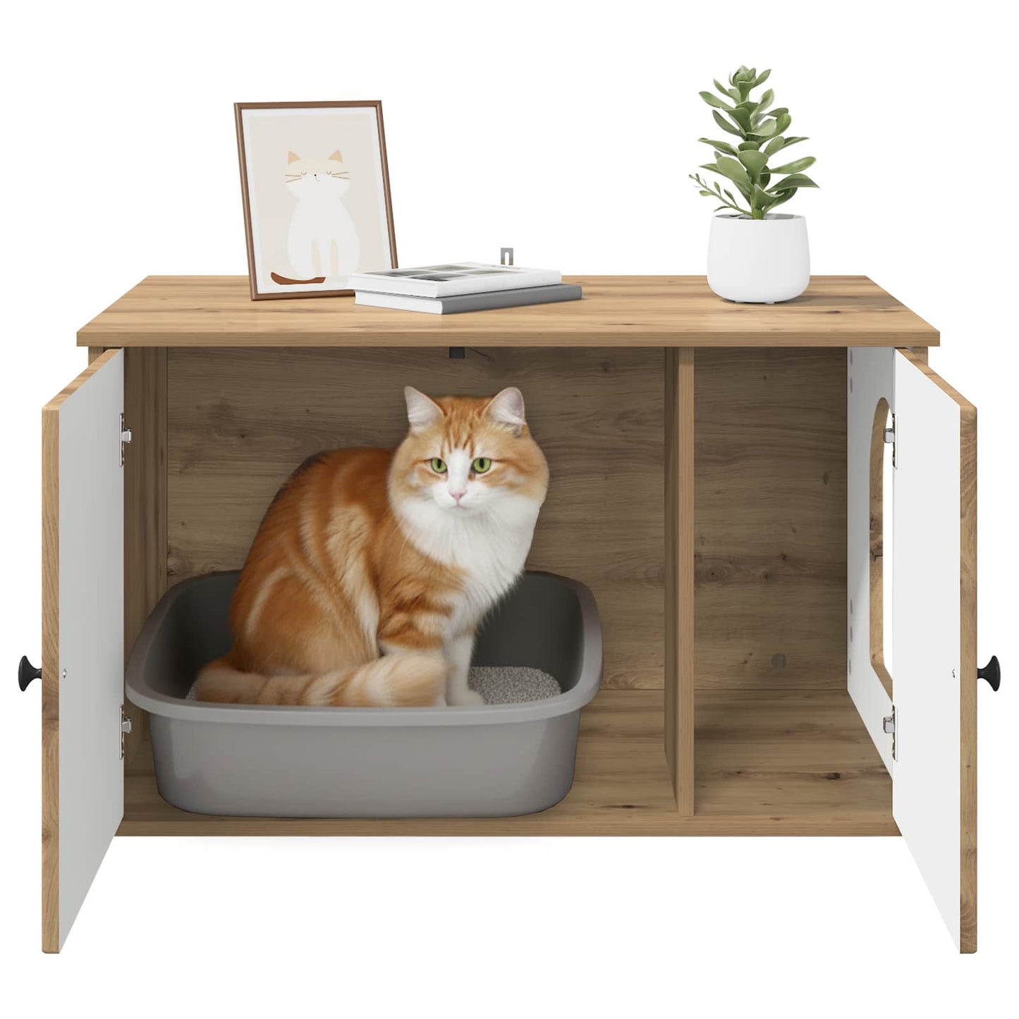 Casa per Gatti Rovere Artigianale 85 x 55 x 50 cm