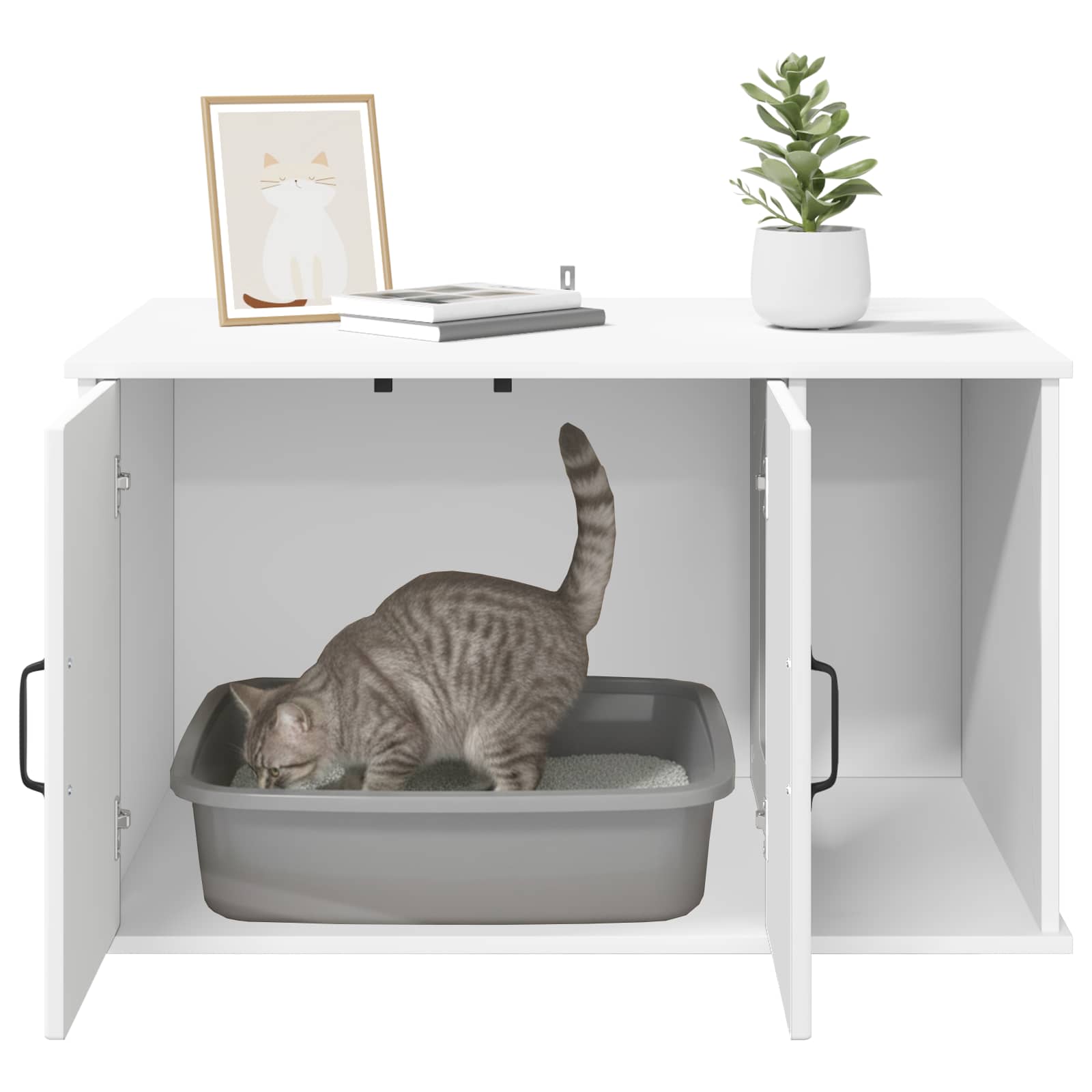 Casa per Gatti Bianco 85 x 55 x 50 cm Legno multistrato | homemem39