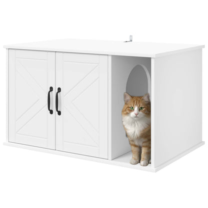 Casa per Gatti Bianco 85 x 55 x 50 cm Legno multistrato