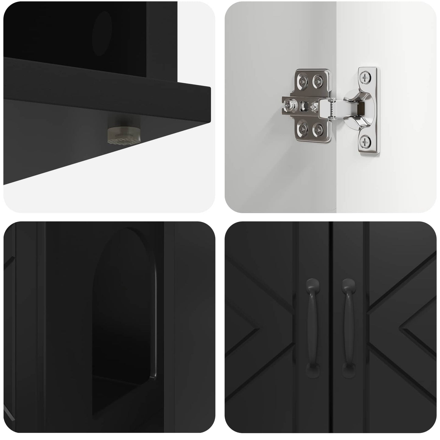 Casa per Gatti Nero 85 x 55 x 50 cm Legno multistrato