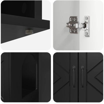 Casa per Gatti Nero 85 x 55 x 50 cm Legno multistrato