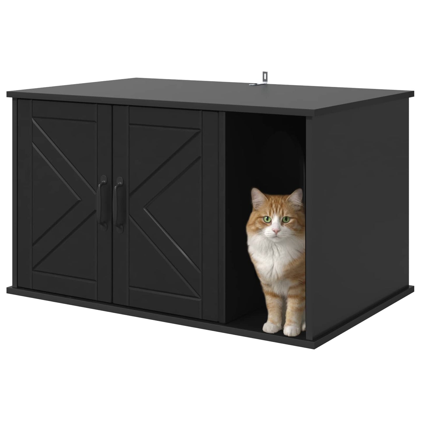 Casa per Gatti Nero 85 x 55 x 50 cm Legno multistrato | homemem39