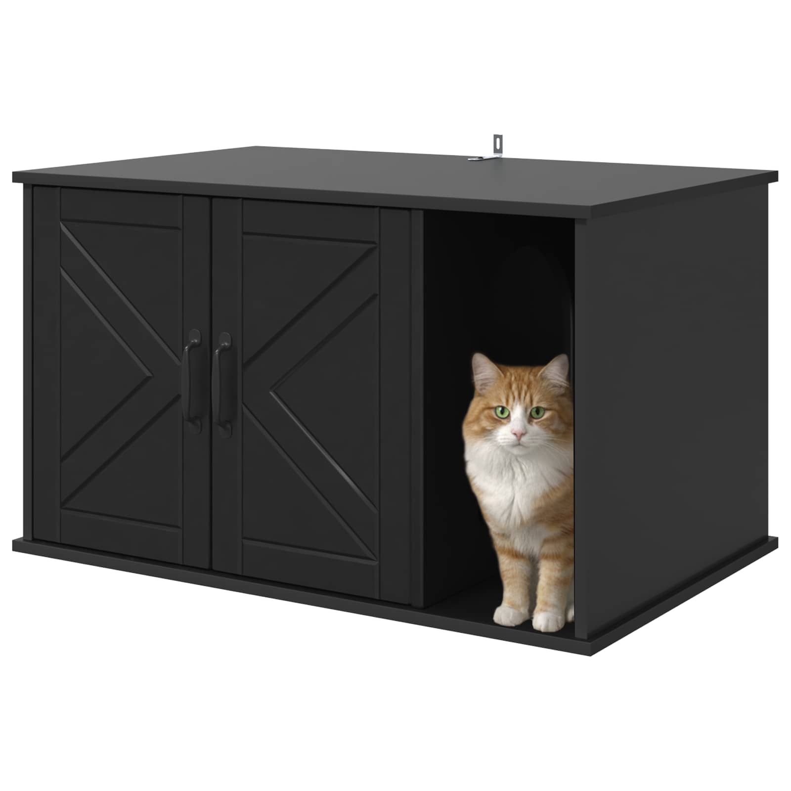 Casa per Gatti Nero 85 x 55 x 50 cm Legno multistrato | homemem39