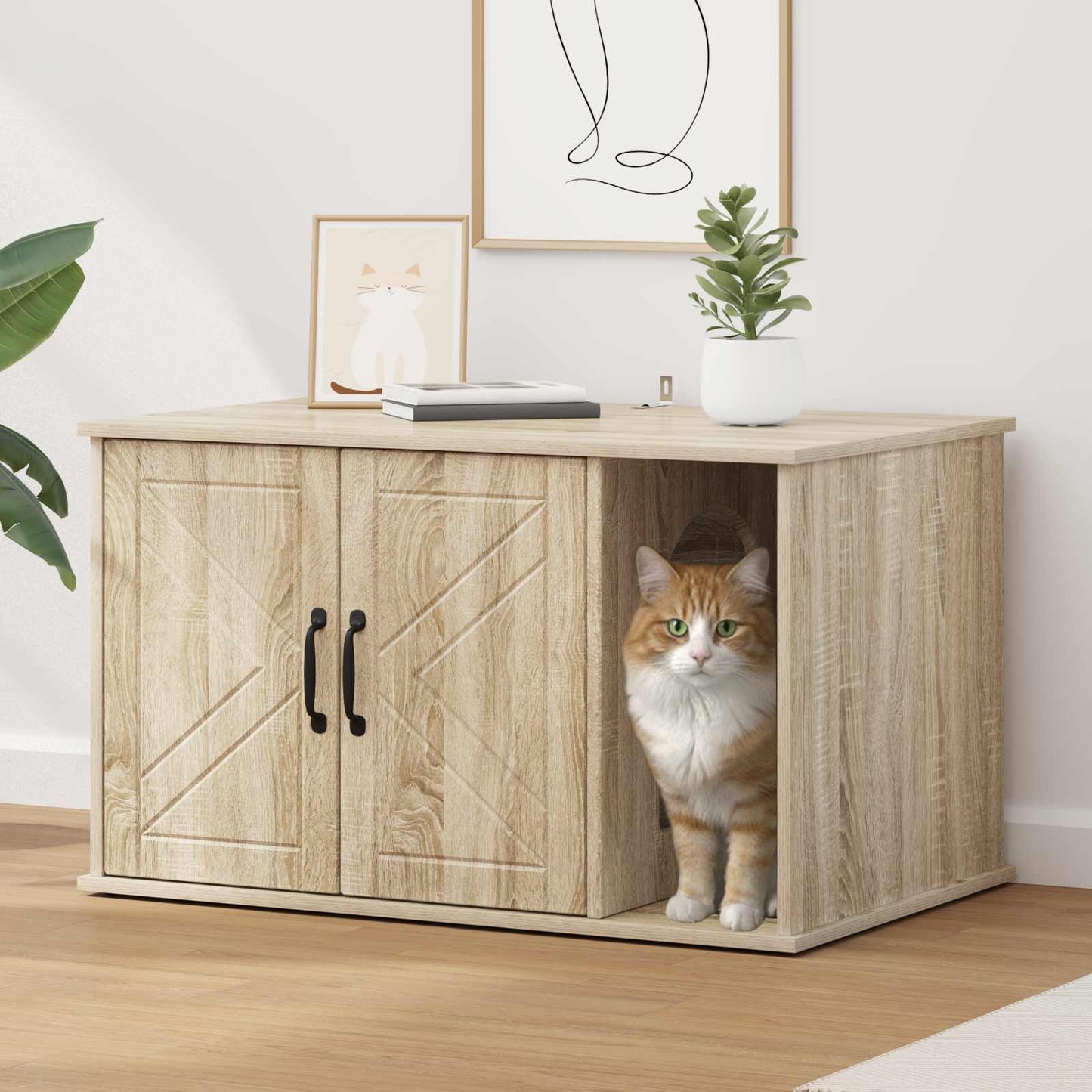 Casa per Gatti Sonoma 85 x 55 x 50 cm Legno multistrato