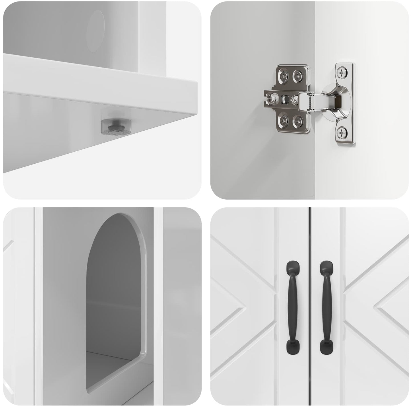 Casa per Gatti Bianco Lucido 85 x 55 x 50 cm Legno multistrato | homemem39