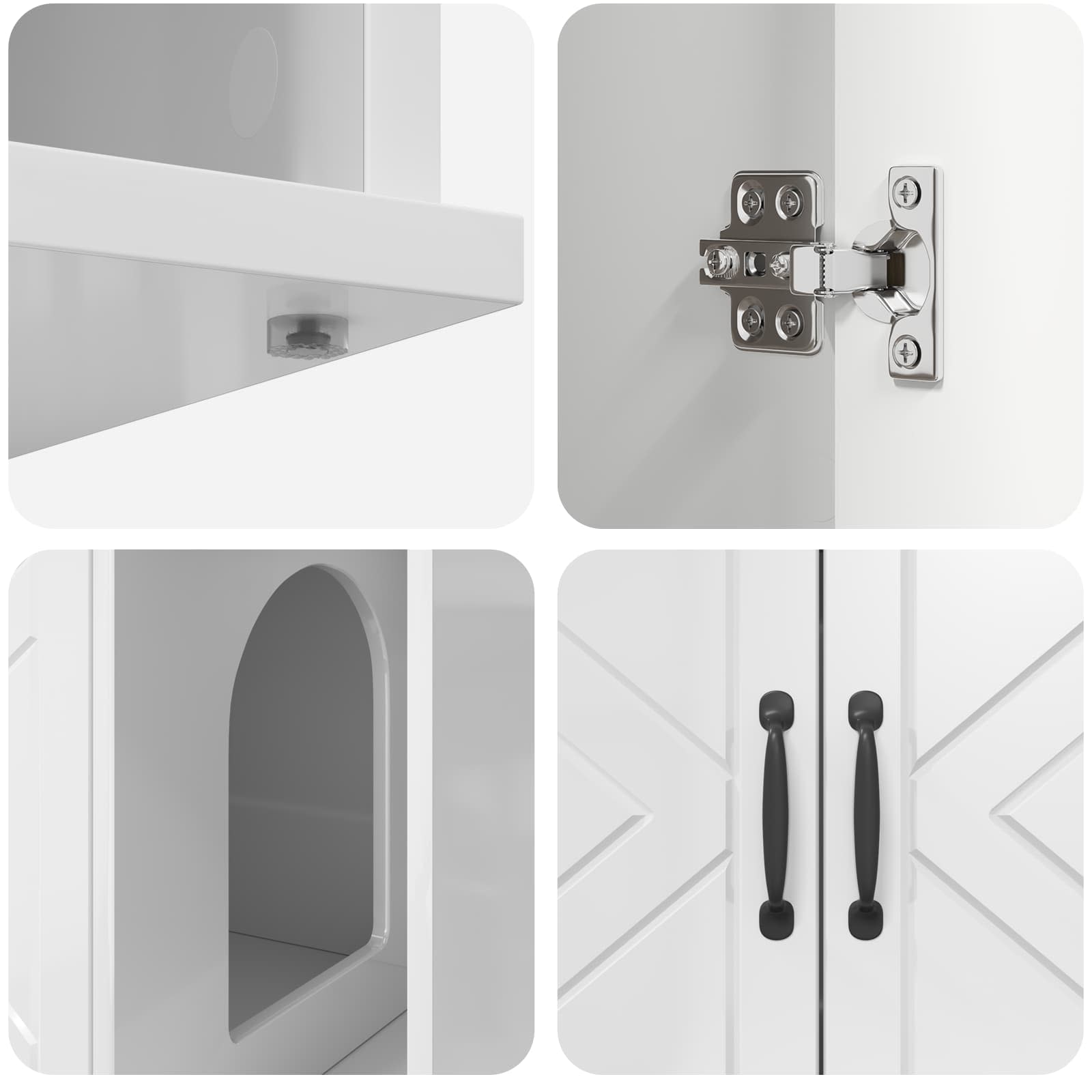 Casa per Gatti Bianco Lucido 85 x 55 x 50 cm Legno multistrato | homemem39