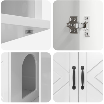 Casa per Gatti Bianco Lucido 85 x 55 x 50 cm Legno multistrato | homemem39