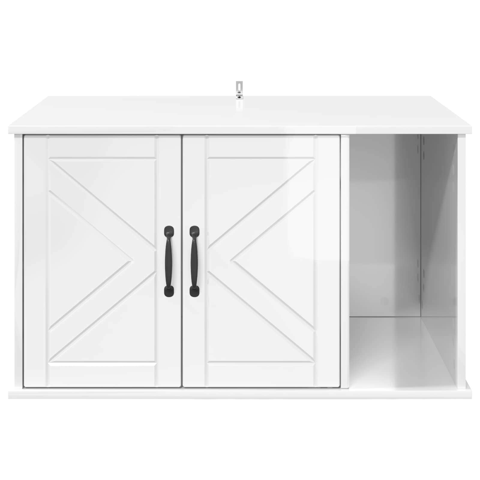 Casa per Gatti Bianco Lucido 85 x 55 x 50 cm Legno multistrato | homemem39