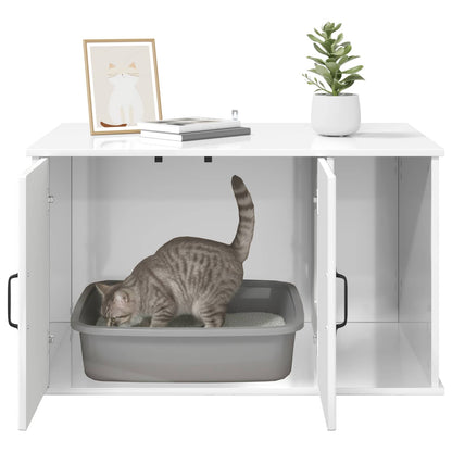 Casa per Gatti Bianco Lucido 85 x 55 x 50 cm Legno multistrato | homemem39