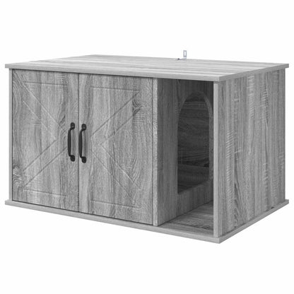 Casa per Gatti Grigio Sonoma 85 x 55 x 50 cm Legno multistrato