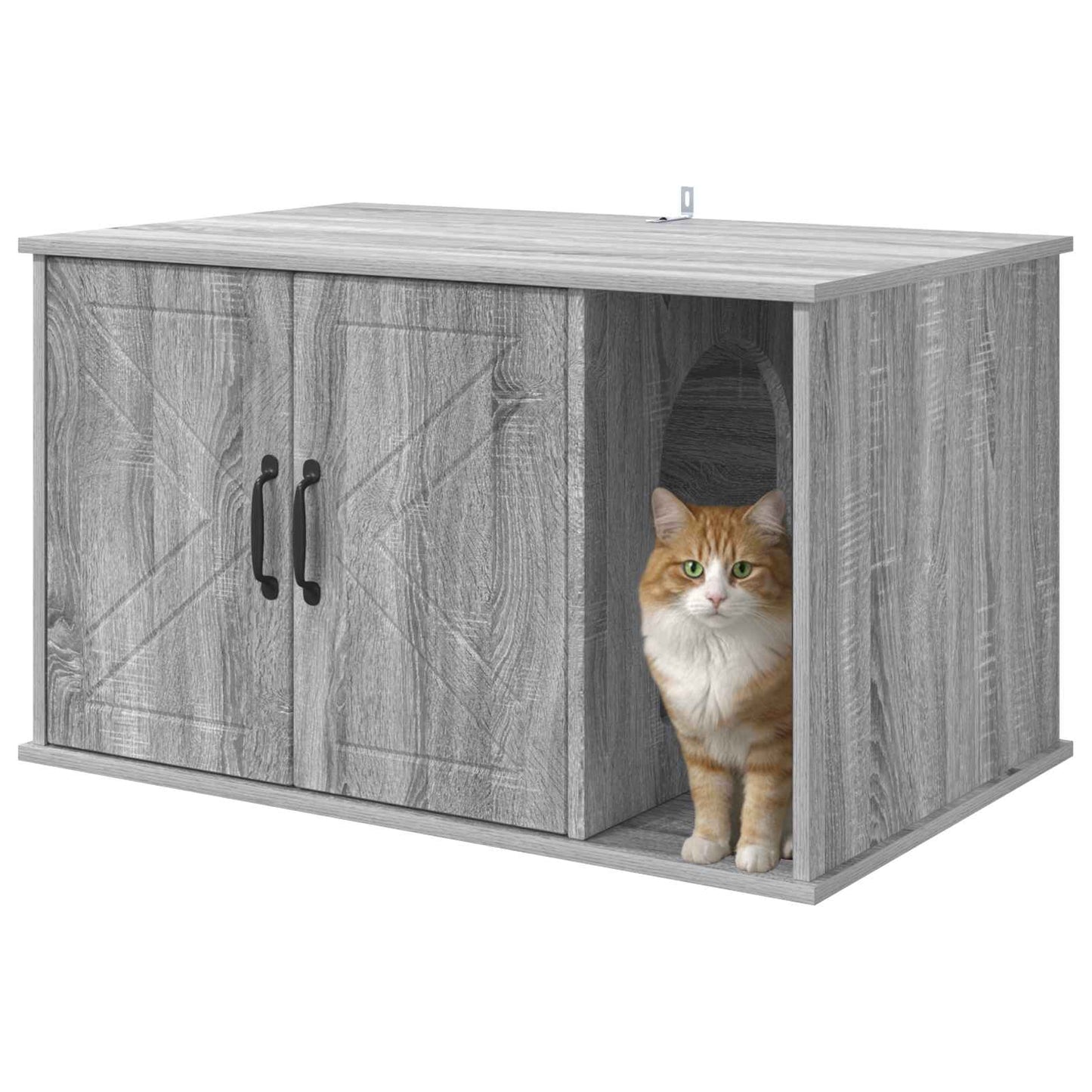 Casa per Gatti Grigio Sonoma 85 x 55 x 50 cm Legno multistrato
