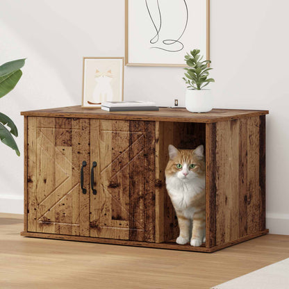 Casa per Gatti Legno vecchio 85 x 55 x 50 cm Legno multistrato