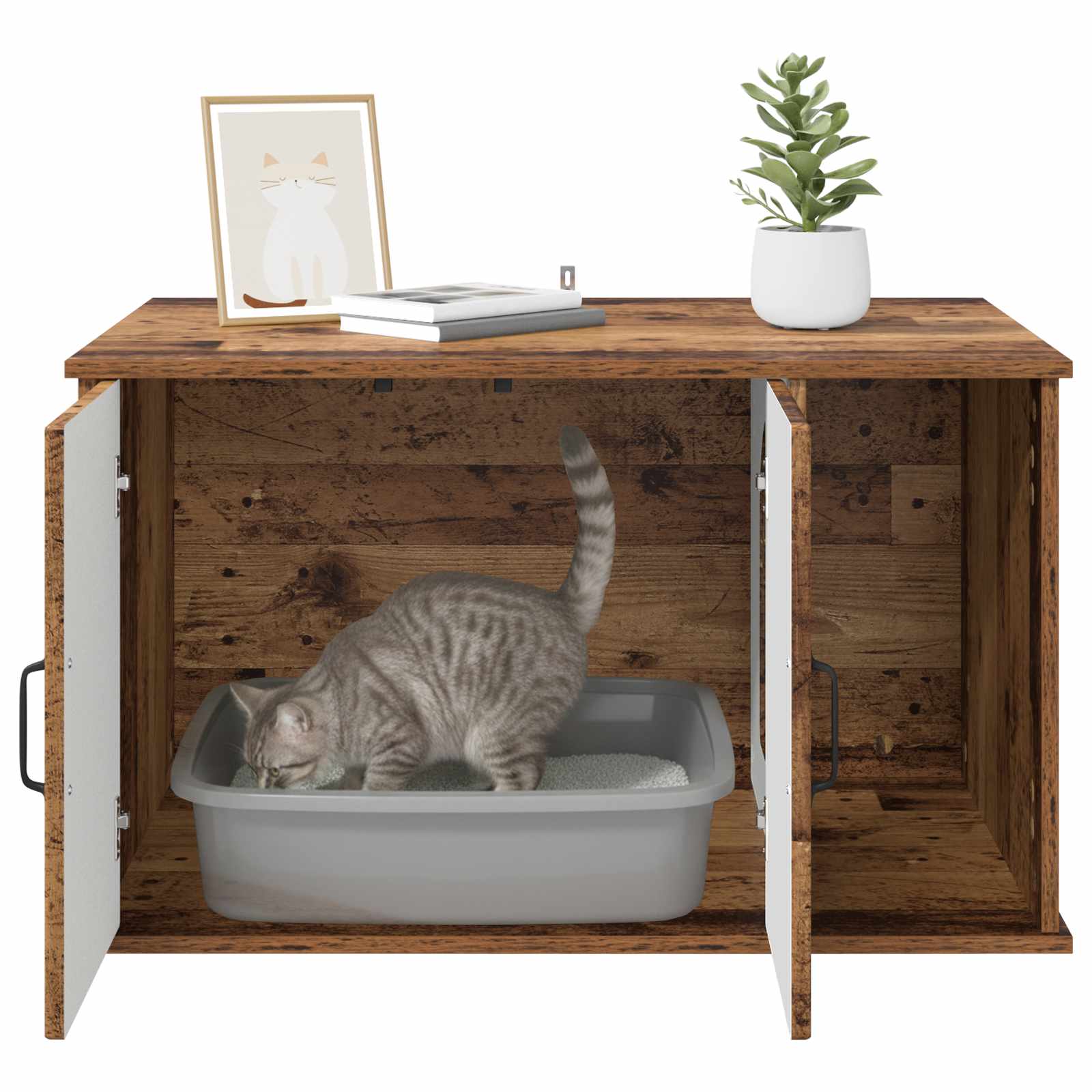 Casa per Gatti Legno vecchio 85 x 55 x 50 cm Legno multistrato | homemem39
