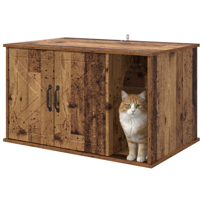 Casa per Gatti Legno vecchio 85 x 55 x 50 cm Legno multistrato