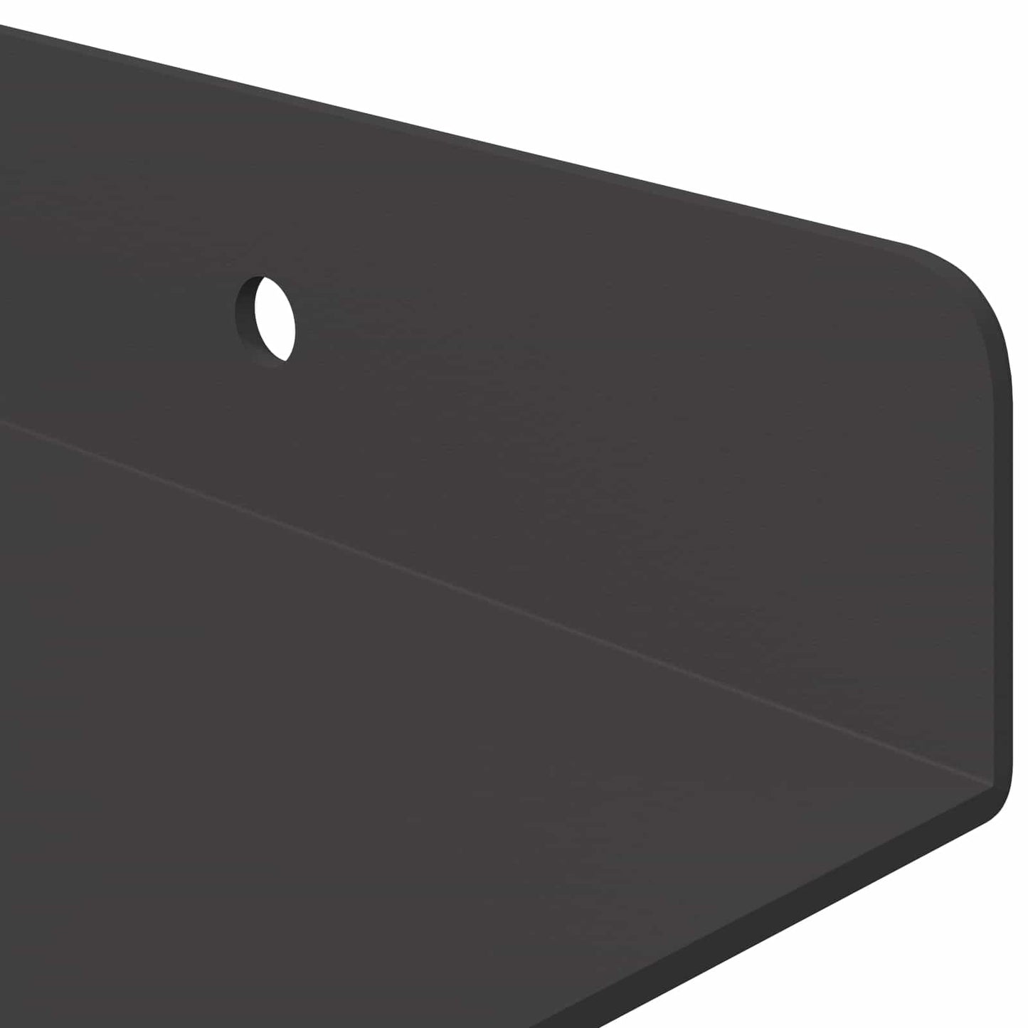 Scaffale da parete con lo scaffale 3 pcs Nero 80 x 9 x 2.5 cm