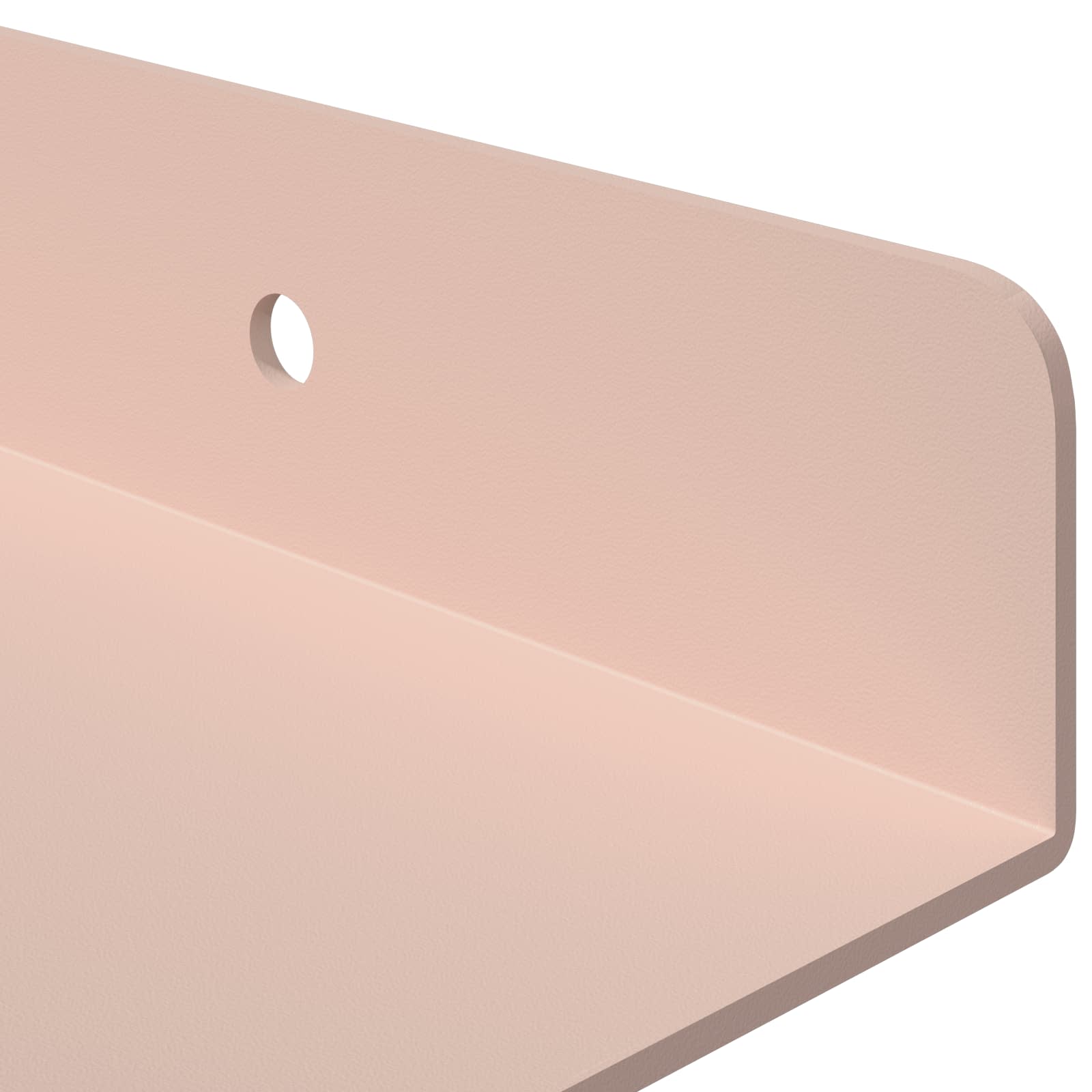 Mensola sospesa 3 pcs Rosa 40 x 9 x 2,5 cm Acciaio | homemem39