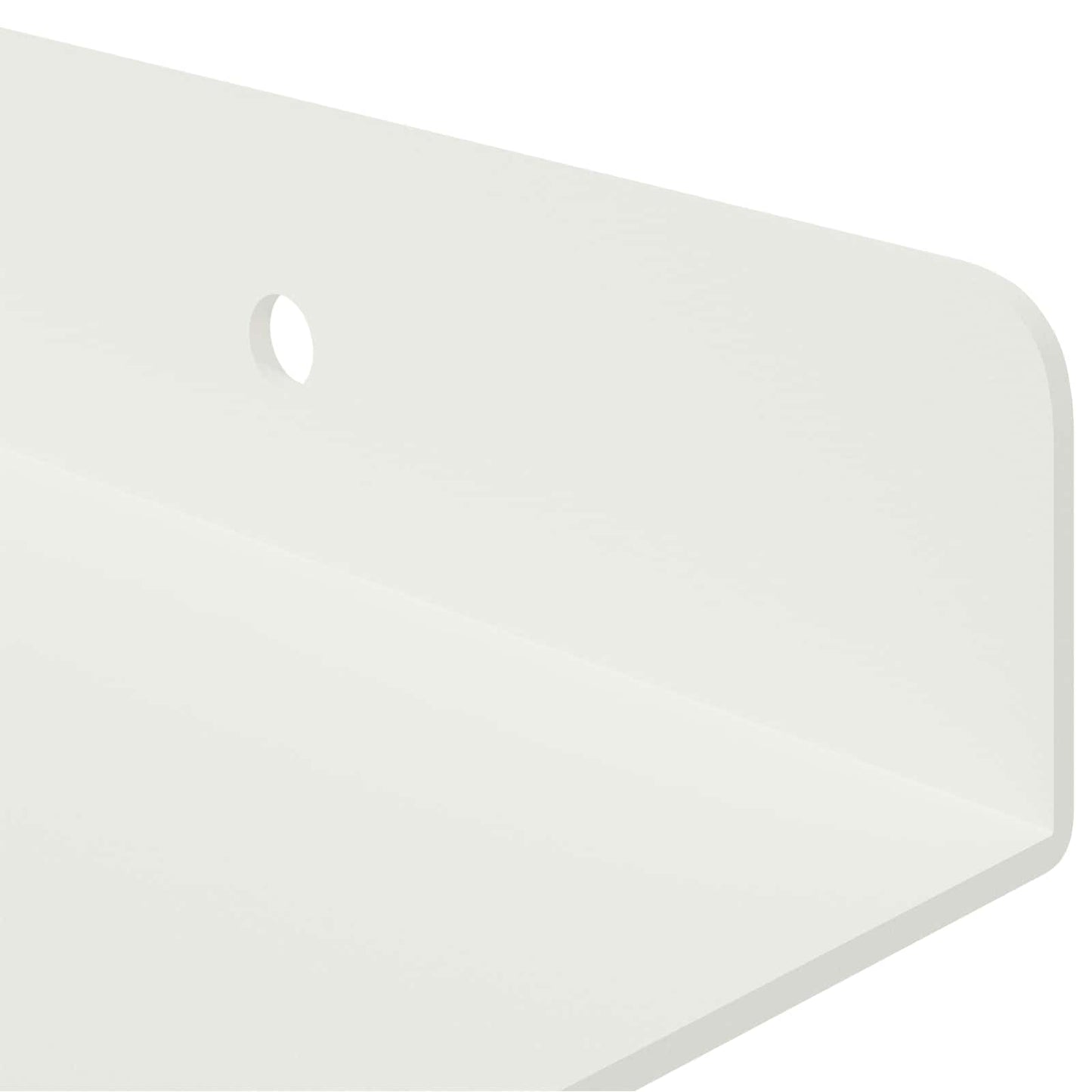 Mensola sospesa 3 pcs Bianco 40 x 9 x 2,5 cm Acciaio | homemem39