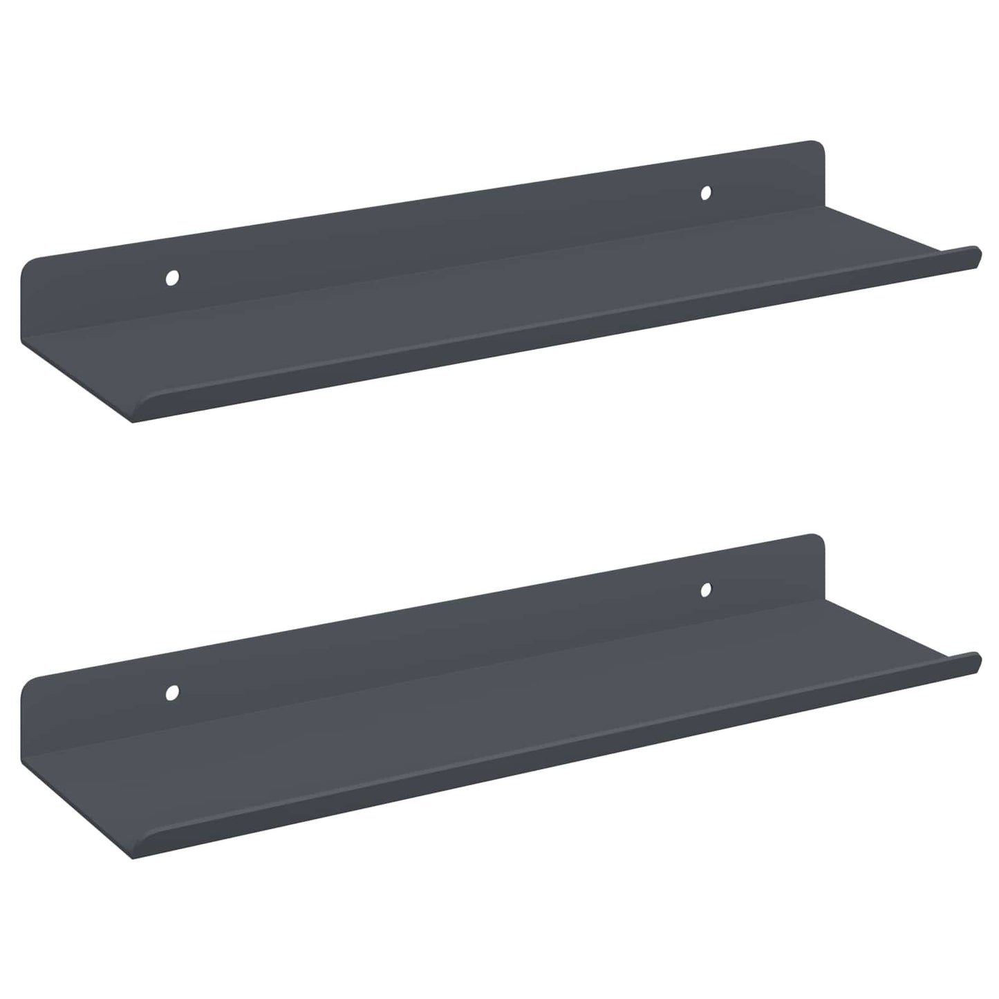 Mensola sospesa 2 pcs Antracite 30 x 9 x 2,5 cm Acciaio