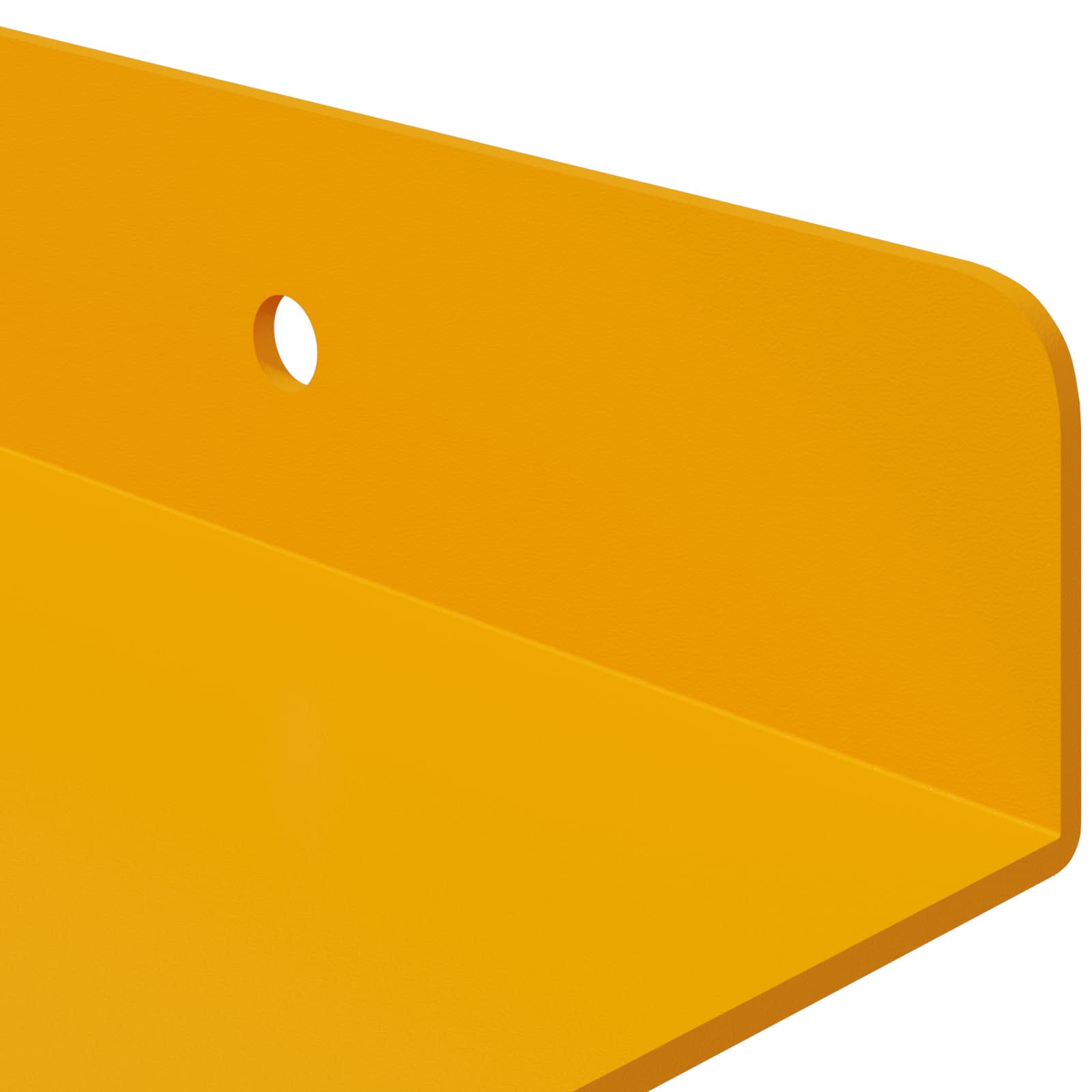 Mensola sospesa 4 pcs Giallo senape 30 x 9 x 2,5 cm Acciaio | homemem39