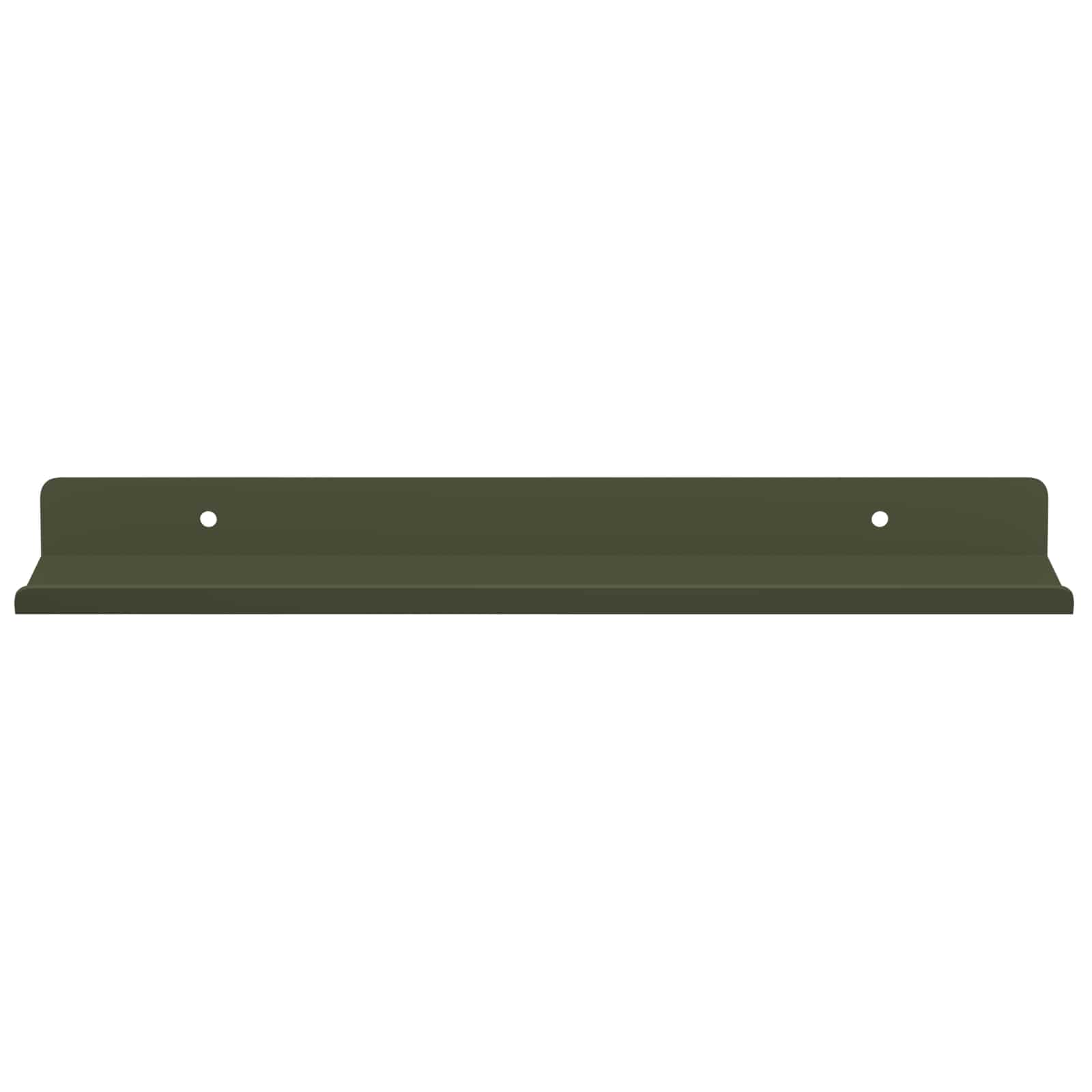 Mensola sospesa 2 pcs Verde oliva 30 x 9 x 2,5 cm Acciaio | homemem39
