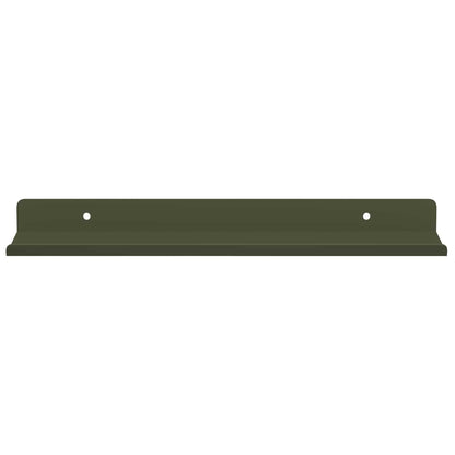 Mensola sospesa 2 pcs Verde oliva 30 x 9 x 2,5 cm Acciaio | homemem39