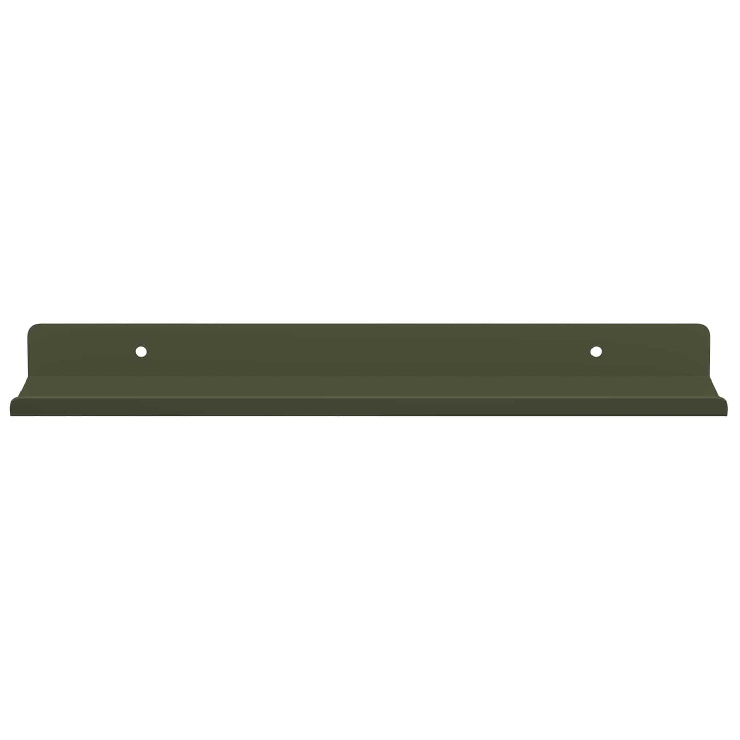 Mensola sospesa 2 pcs Verde oliva 30 x 9 x 2,5 cm Acciaio