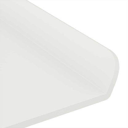 Mensola sospesa 2 pcs Bianco 30 x 9 x 2,5 cm Acciaio | homemem39