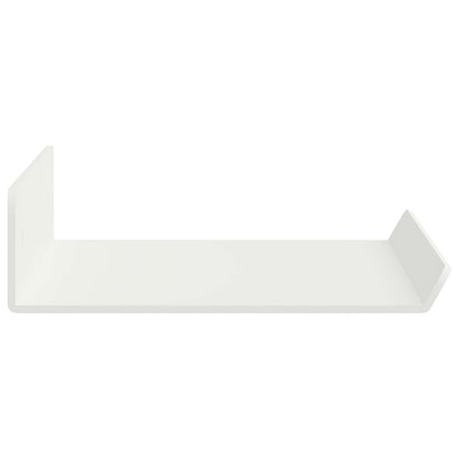 Mensola sospesa 2 pcs Bianco 30 x 9 x 2,5 cm Acciaio | homemem39